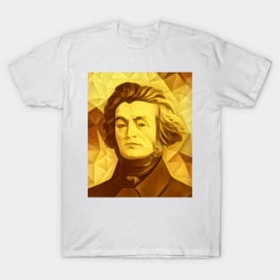 Adam Mickiewicz Golden Portrait | Adam Mickiewicz Artwork 9 T-Shirt